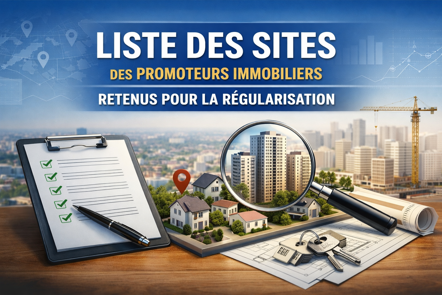 Liste des sites des promoteurs immobiliers retenus pour la régularisation